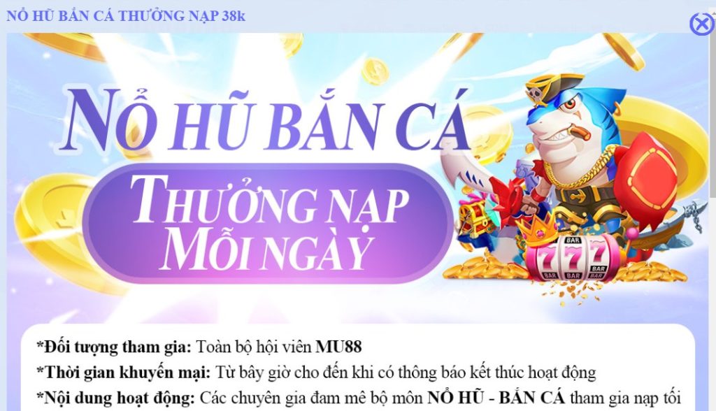 thương nạp mỗi ngày nổ hũ bắn cá